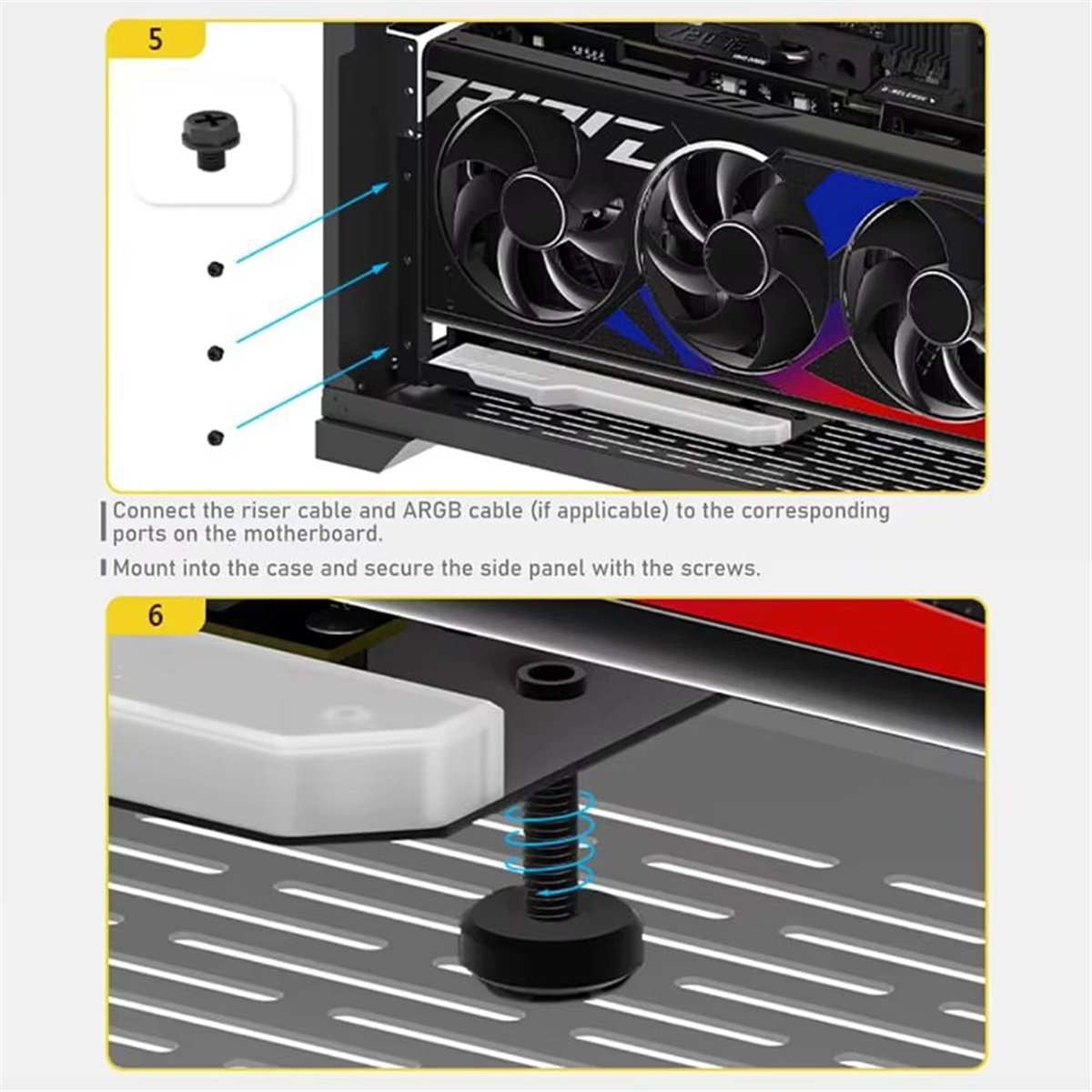 Soporte vertical para GPU con  - Pcie 4.0 X16 Riser Cable 90 Degree reseña y precio